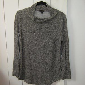 Talbots Heathered Grey with Gold Sweater